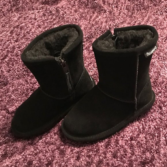 BearPaw Emma Toddler Zipper Boots - Black (Toddler 9) - Picture 2 of 4